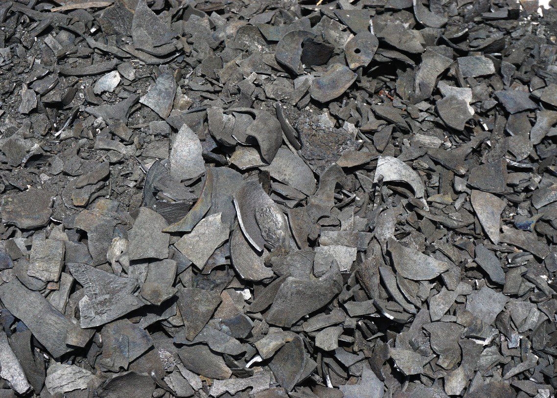Sieved raw coconut shell charcoal